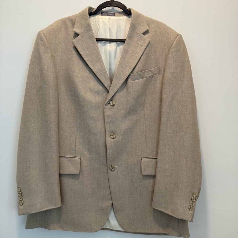 Oscar de la Renta Vintage Sport Coat Blazer in Wool Silk Blend Size 43 Regular